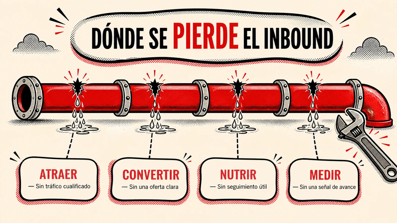 Fugas que pueden bloquear un sistema de inbound marketing.