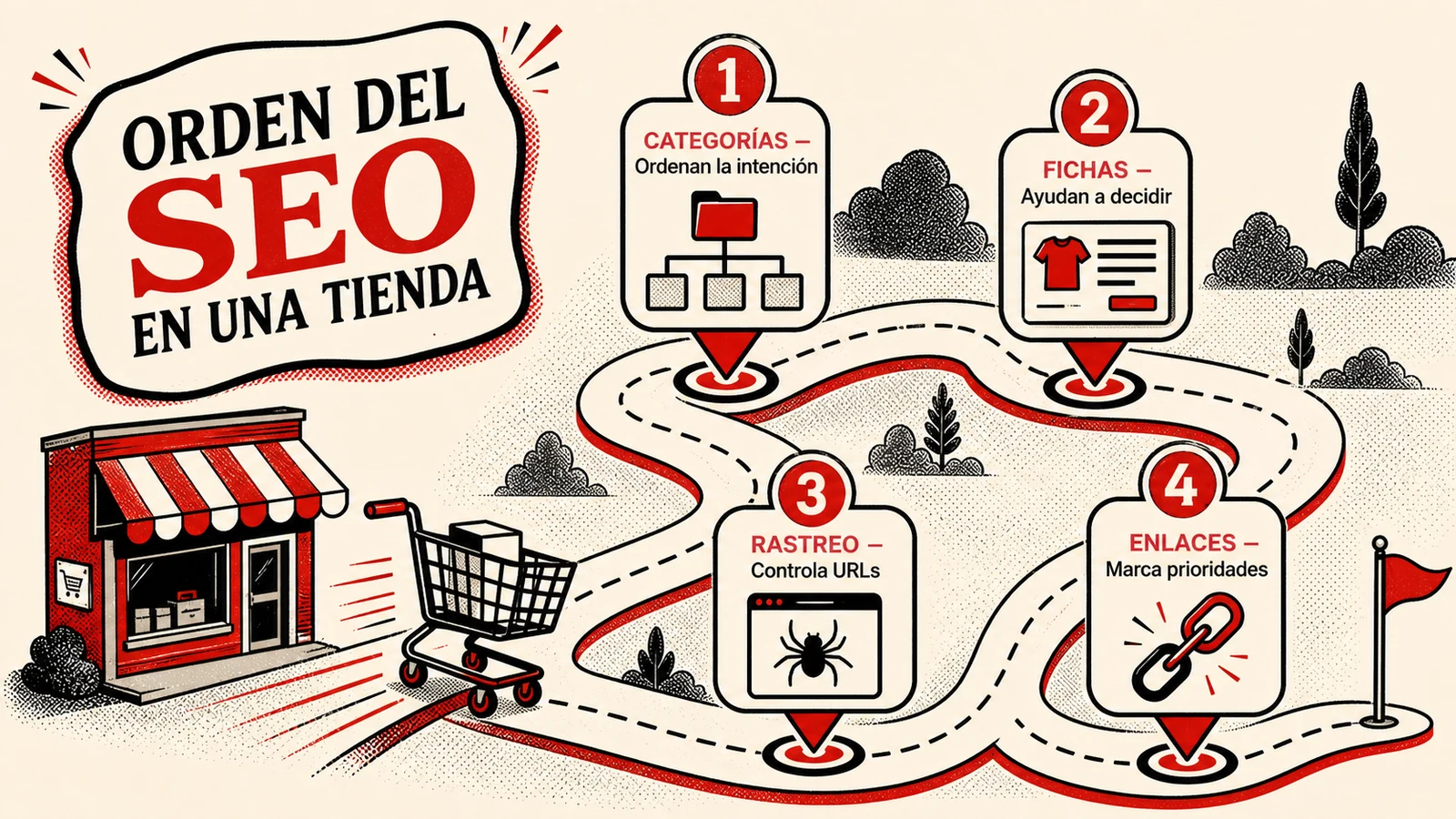 Orden de trabajo SEO para una tienda online.